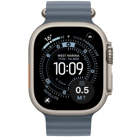 Ремешок Apple Watch Ultra 49mm Anchor Blue Ocean Band - Natural Titanium Finish (MGCC4FE/A)