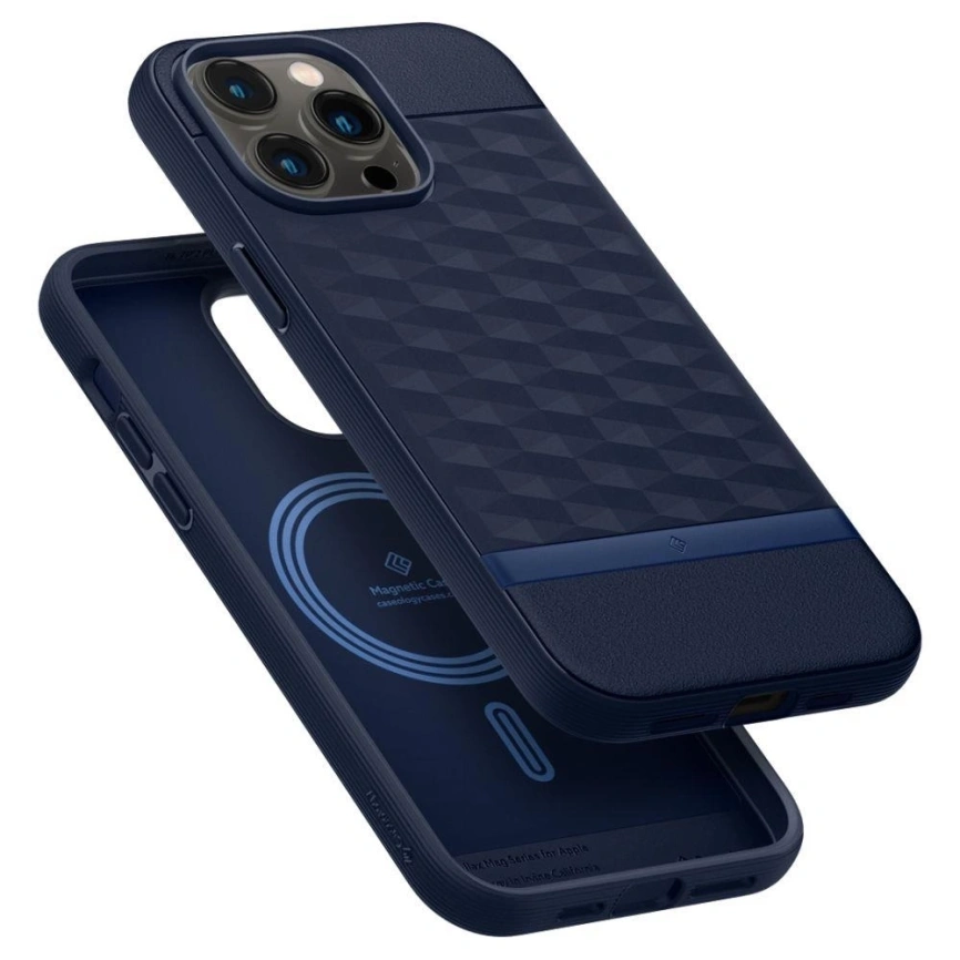 Чехол Spigen Caseology Parallax Mag для iPhone 14 Pro (ACS05003) Midnight Blue фото 7