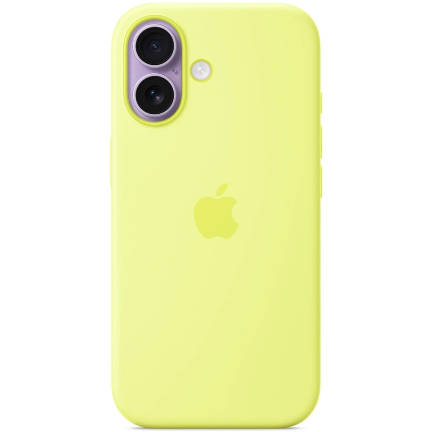 Чехол Apple Silicone Case with MagSafe для iPhone 17 Neon Yellow фото 5