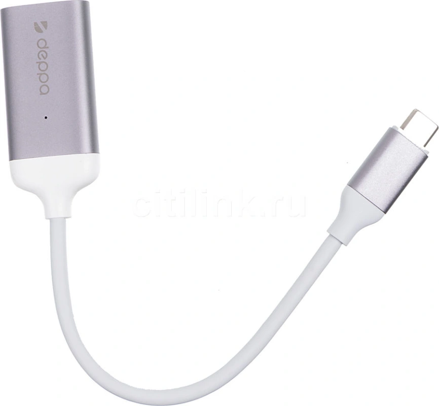 Адаптер Deppa USB Type-C - HDMI (73120) Space gray фото 1