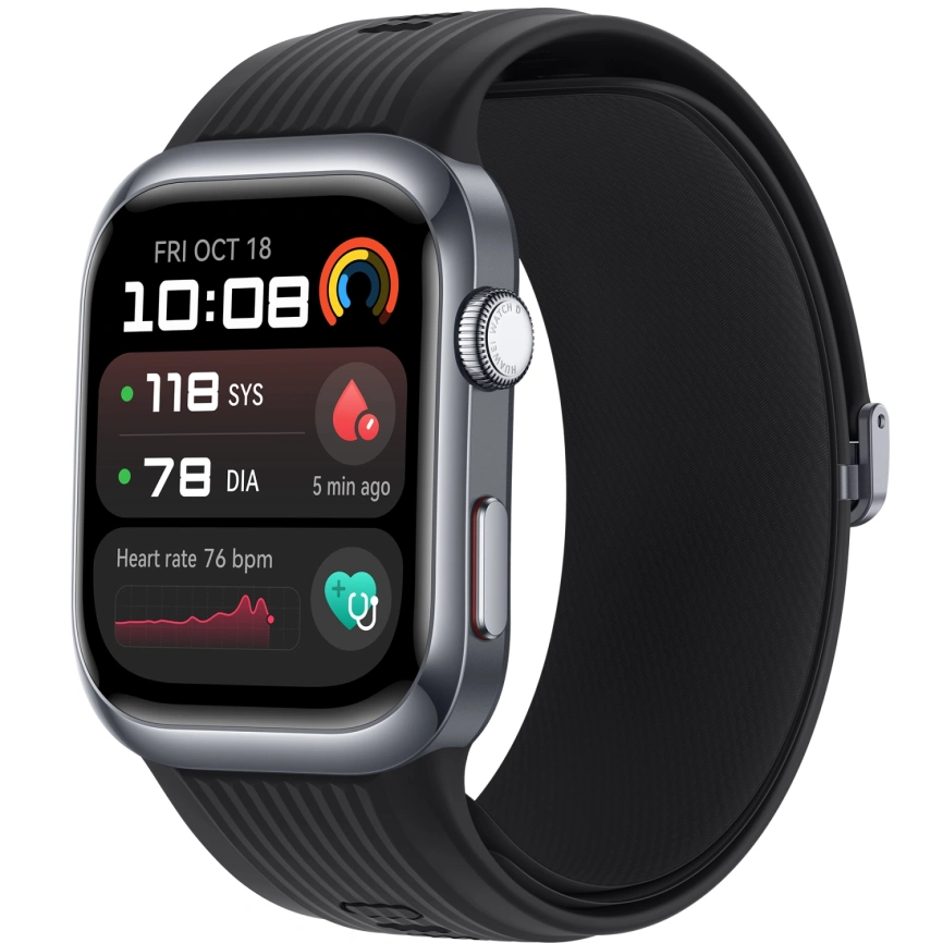 Смарт-часы Huawei Watch D2 Black/Black Fluoroelastomer (55020DAE) фото 1