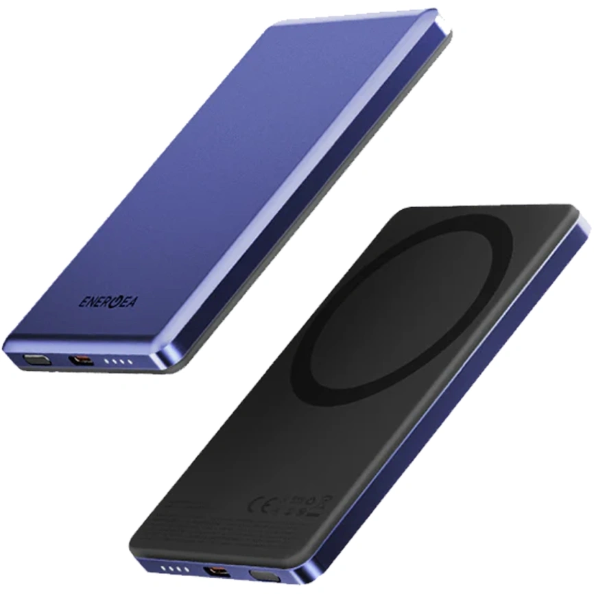 Внешний аккумулятор EnergEA Alupac Mini 5K 5000 mAh Magsafe Indigo Blue (AP-MINI5K-BLU-3C) фото 1