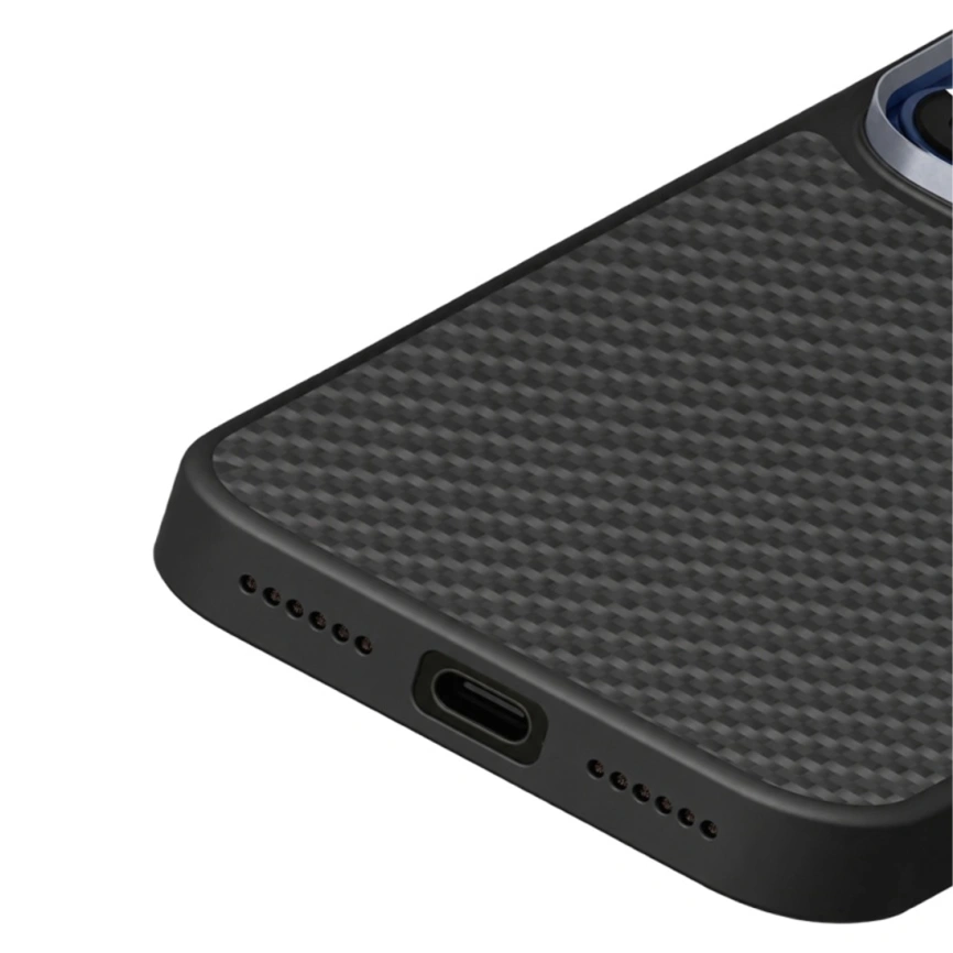 Чехол Gurdini Kevlar Series case для iPhone 18 Pro Black фото 2