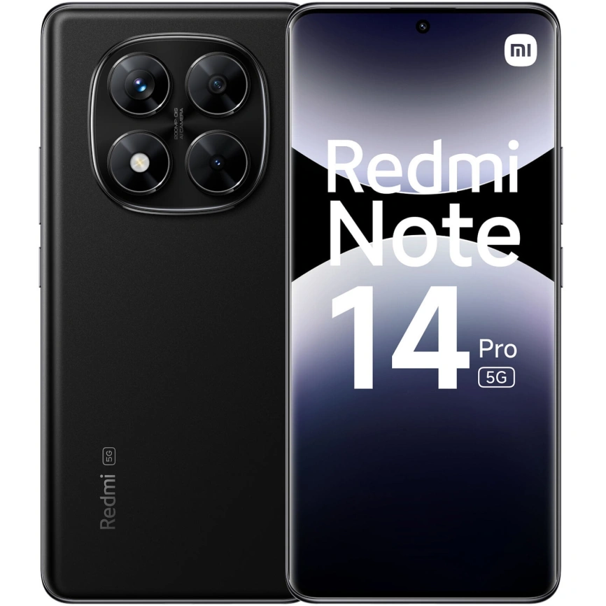 Смартфон Xiaomi Redmi Note 14 Pro 5G 12/256Gb Midnight Black Global Version фото 1
