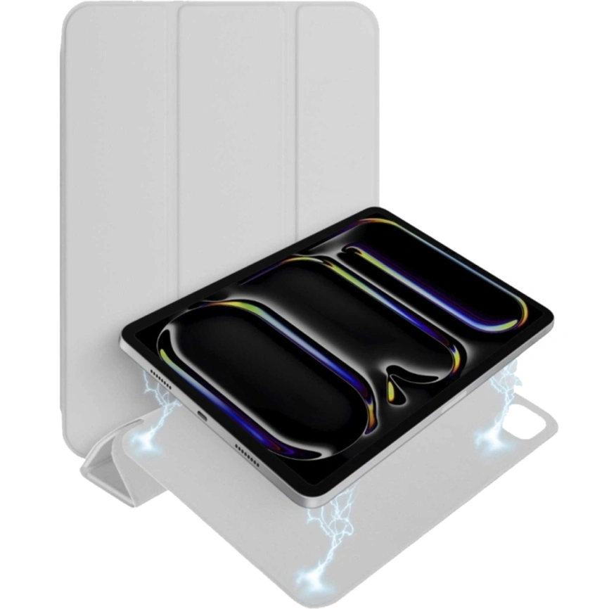 Чехол Gurdini Smart Magnet Series для iPad Pro 11 (2024) Gray фото 1