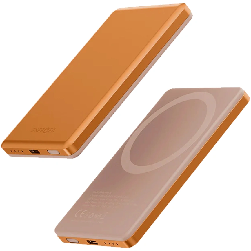 Внешний аккумулятор EnergEA Alupac Mini 5K 5000 mAh Magsafe Orange (AP-MINI5K-ORG-3C) фото 3