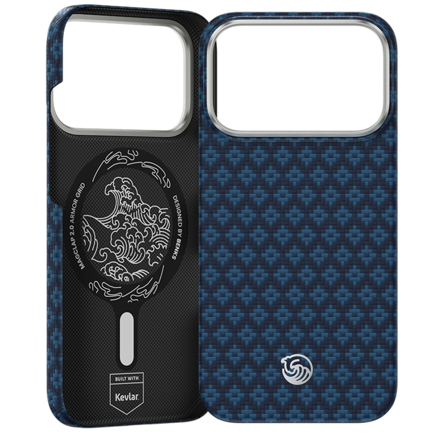 Чехол Benks ArmorGrid Pro Case Kevlar для iPhone 18 Pro Max Blue (C.K.FL.AP.BE.B073) фото 2