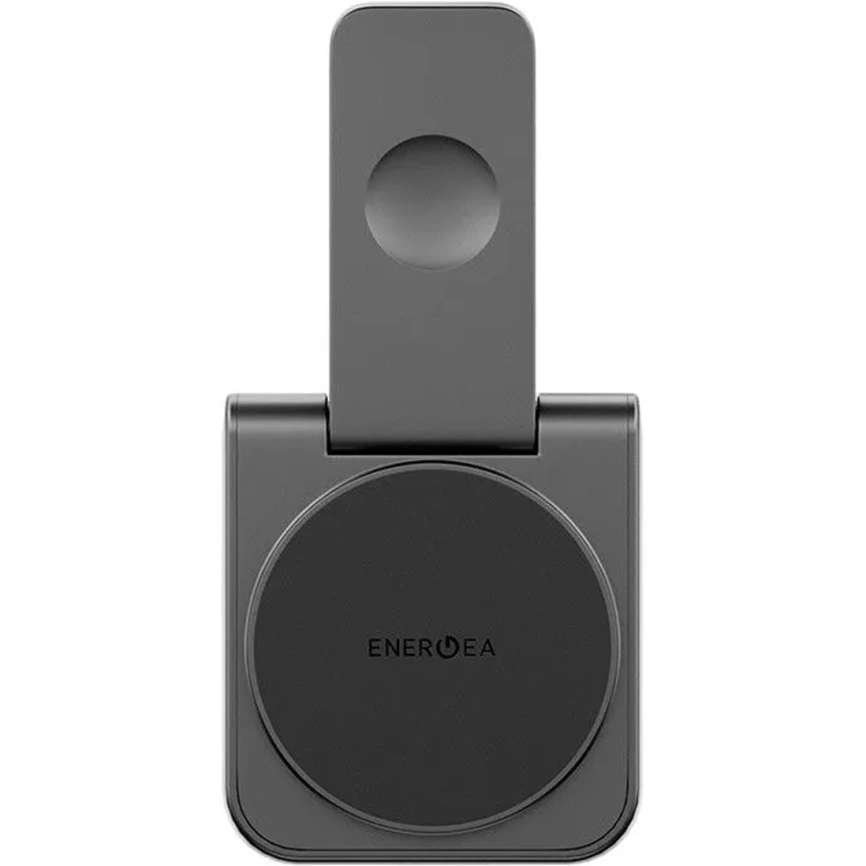 Беспроводное зарядное устройство EnergEA MagDuo Qi2 (2 в 1) Gunmetal (MAG-DUO-GUN) фото 2