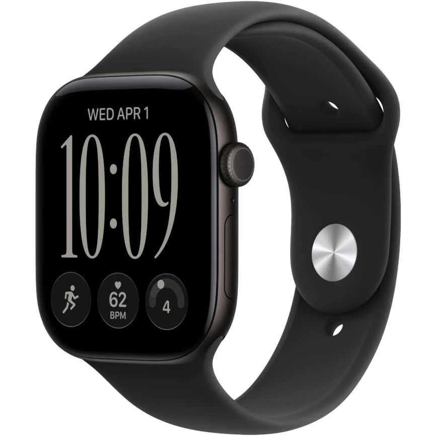 Смарт-часы Apple Watch Series 12 42mm Black Aluminum Case with Black Sport Band S/M фото 1