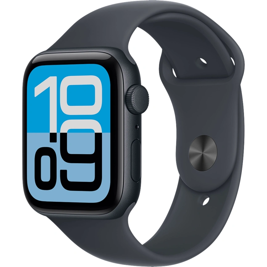Смарт-часы Apple Watch SE (2025) 44mm Midnight Aluminum Midnight Sport Band M/L фото 1